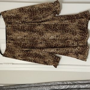 Leopard off the shoulder summer dress